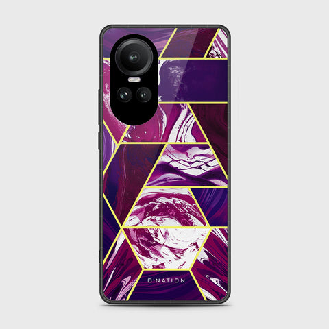 Oppo Reno 10 Pro Cover- O'Nation Shades of Marble Series - HQ Ultra Shine Premium Infinity Glass Soft Silicon Borders Case