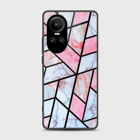 Oppo Reno 10 Pro Cover- O'Nation Shades of Marble Series - HQ Ultra Shine Premium Infinity Glass Soft Silicon Borders Case