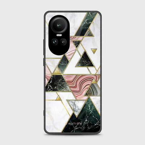 Oppo Reno 10 Pro Cover- O'Nation Shades of Marble Series - HQ Ultra Shine Premium Infinity Glass Soft Silicon Borders Case