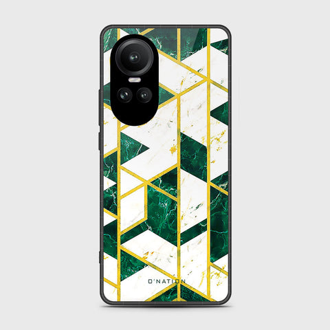 Oppo Reno 10 Pro Cover- O'Nation Shades of Marble Series - HQ Ultra Shine Premium Infinity Glass Soft Silicon Borders Case