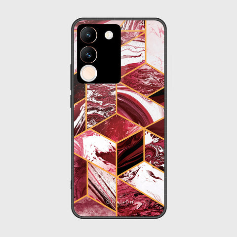 Vivo Y200 Cover- O'Nation Shades of Marble Series - HQ Ultra Shine Premium Infinity Glass Soft Silicon Borders Case