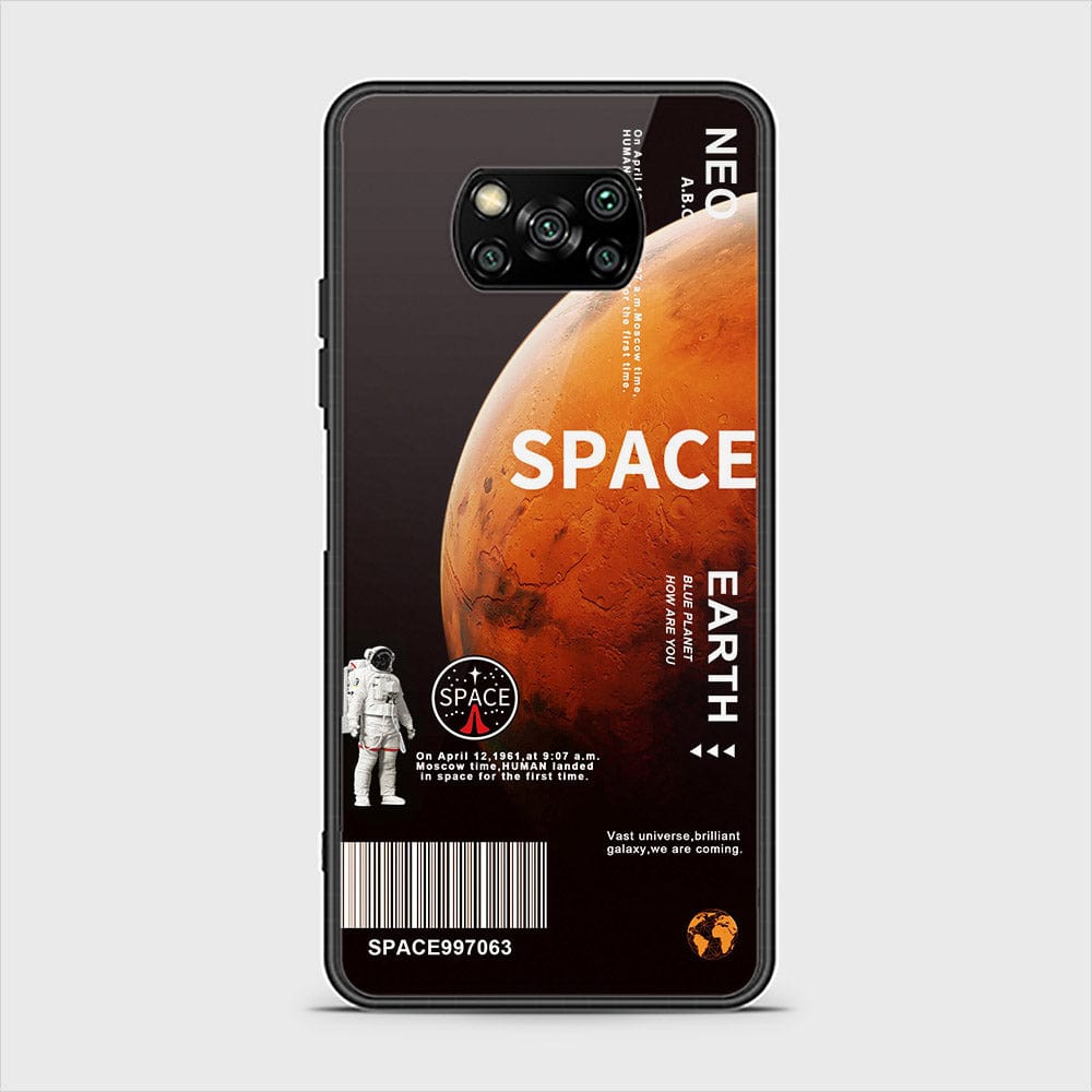 Xiaomi Poco X3  Cover - Limitless Series - D339 - HQ Ultra Shine Premium Infinity Glass Soft Silicon Borders Case ( Fast Delivery )