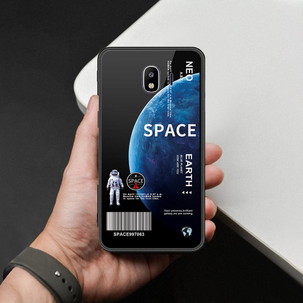 Samsung Galaxy J4 2018 Cover - Limitless Series - HQ Ultra Shine Premium Infinity Glass Soft Silicon Borders Case