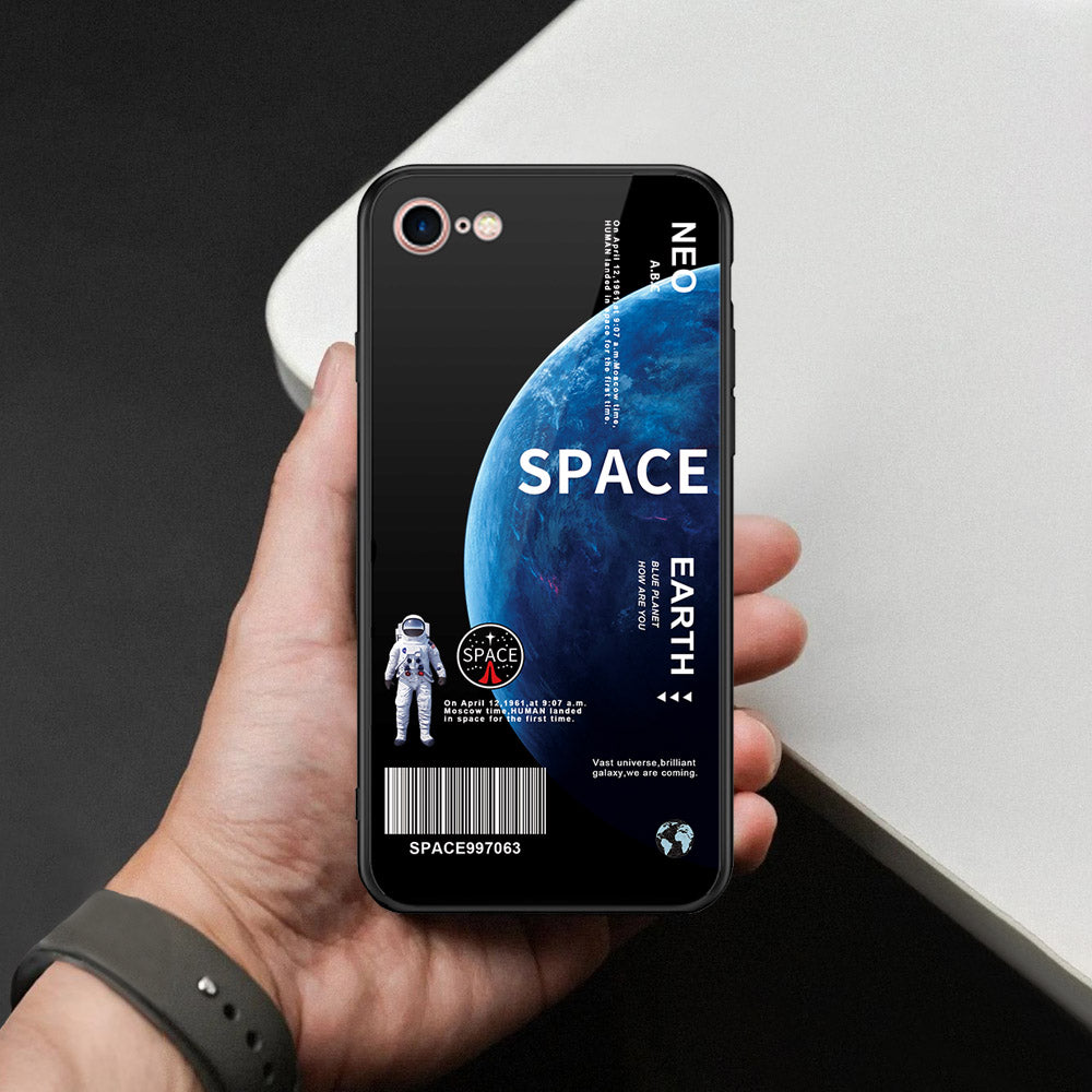 iPhone SE 2022 - Limitless Series - HQ Ultra Shine Premium Infinity Glass Soft Silicon Borders Case