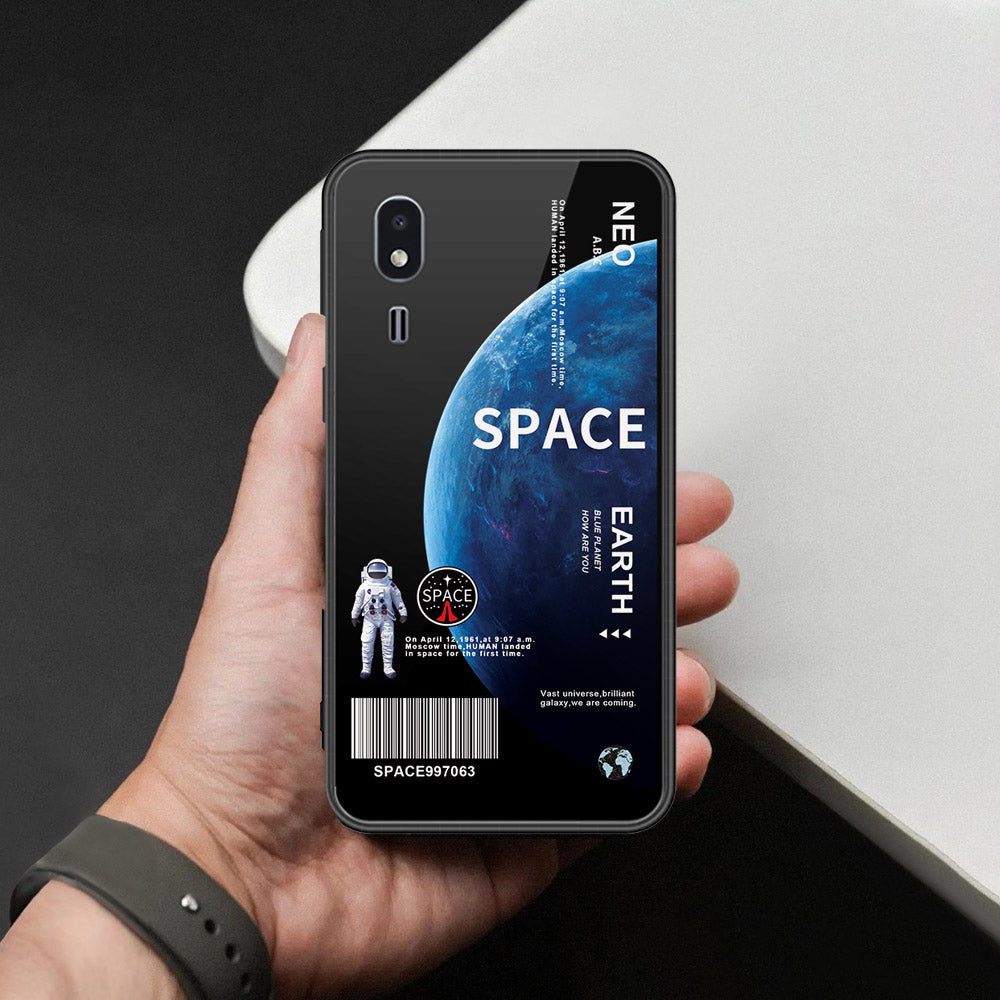 Samsung Galaxy A2 Core Cover - Limitless Series - HQ Ultra Shine Premium Infinity Glass Soft Silicon Borders Case