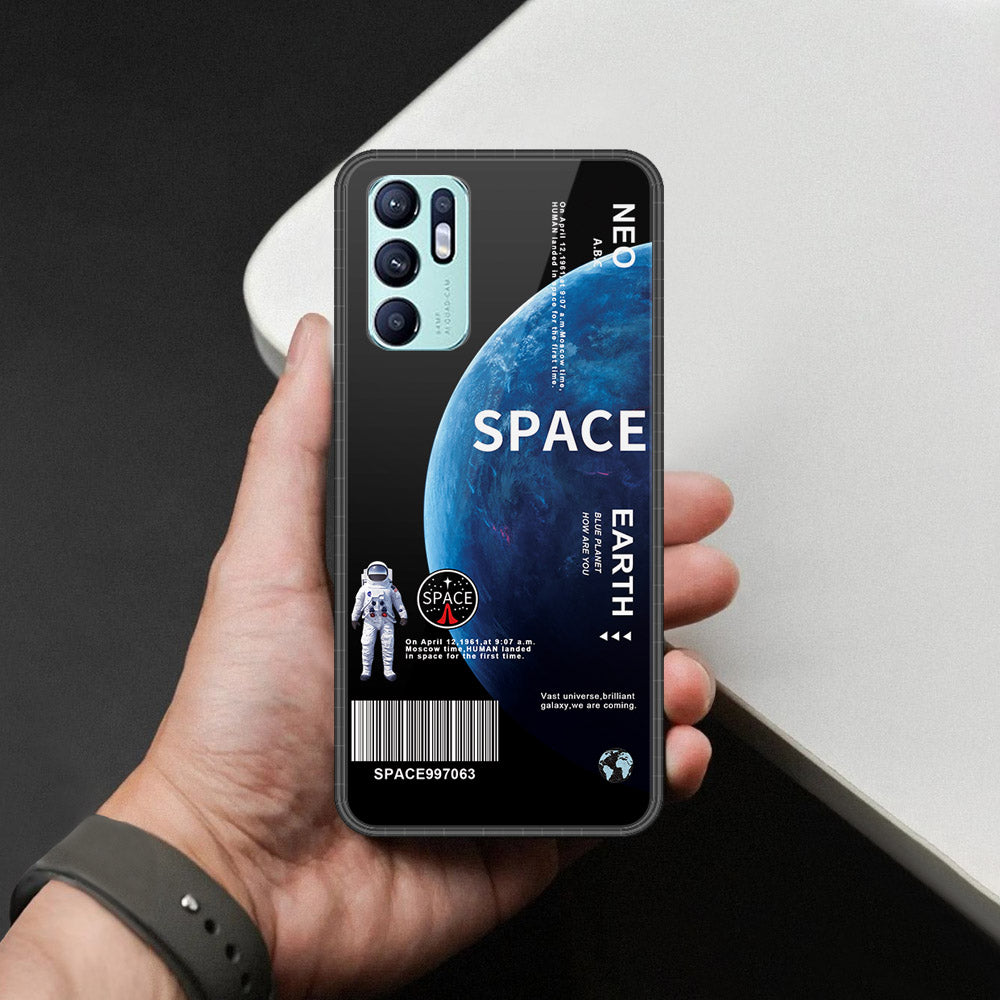 Oppo Reno 6 Cover - Limitless Series - HQ Ultra Shine Premium Infinity Glass Soft Silicon Borders Case