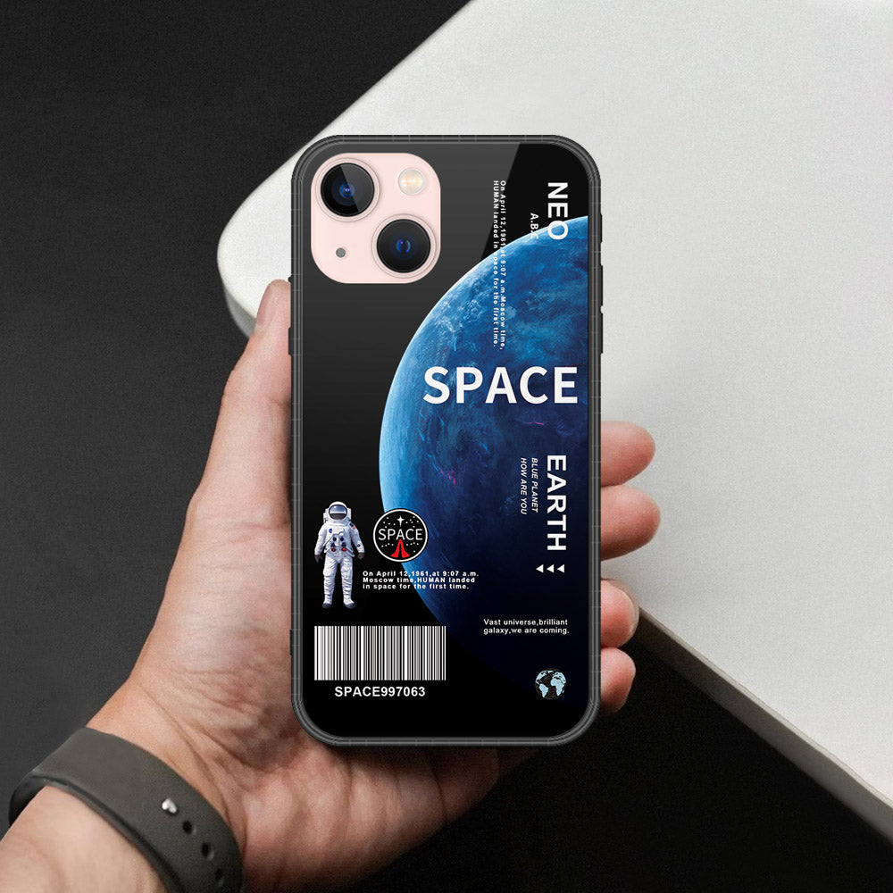 iPhone 14 Plus Cover - Limitless Series - HQ Ultra Shine Premium Infinity Glass Soft Silicon Borders Case