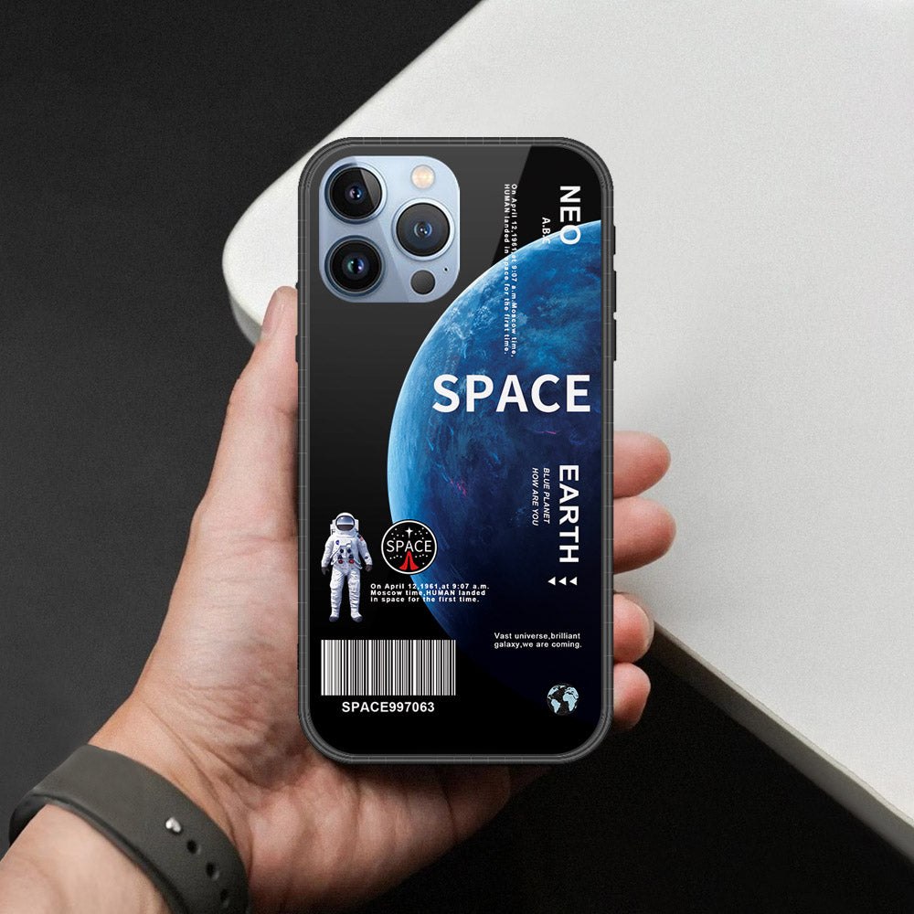 iPhone 14 Pro Cover - Limitless Series - HQ Ultra Shine Premium Infinity Glass Soft Silicon Borders Case