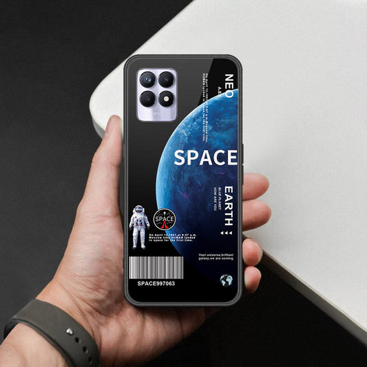 Realme 8i Cover - Limitless Series - HQ Ultra Shine Premium Infinity Glass Soft Silicon Borders Case