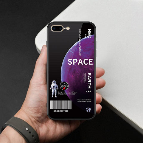 iPhone 8 Plus / 7 Plus - Limitless Series - HQ Ultra Shine Premium Infinity Glass Soft Silicon Borders Case
