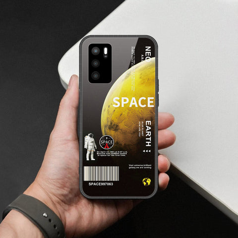 Oppo A16 Cover - Limitless Series - HQ Ultra Shine Premium Infinity Glass Soft Silicon Borders Case
