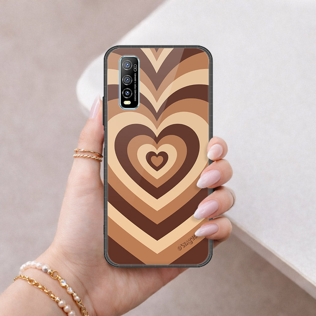 Vivo Y70s Cover - O'Nation Heartbeat Series - HQ Ultra Shine Premium Infinity Glass Soft Silicon Borders Case