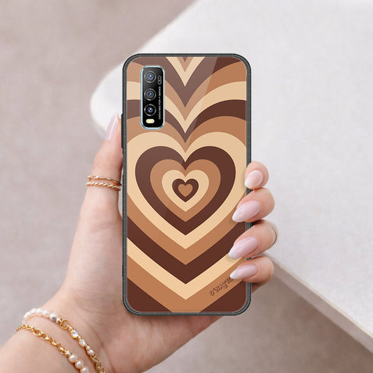 Vivo Y70s Cover - O'Nation Heartbeat Series - HQ Ultra Shine Premium Infinity Glass Soft Silicon Borders Case