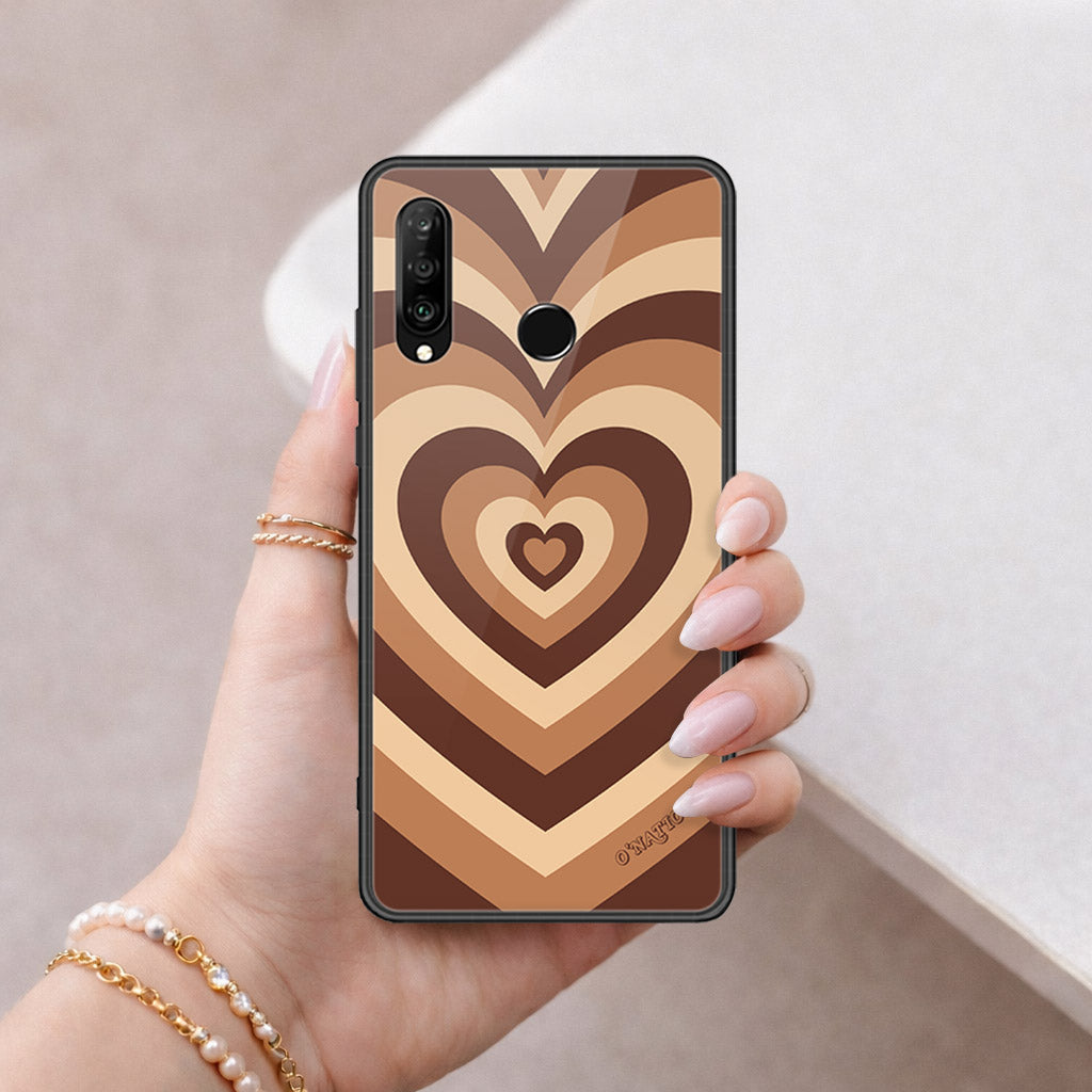 Huawei P30 lite Cover - O'Nation Heartbeat Series - HQ Ultra Shine Premium Infinity Glass Soft Silicon Borders Case