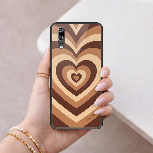 Huawei P20 Cover - O'Nation Heartbeat Series - HQ Ultra Shine Premium Infinity Glass Soft Silicon Borders Case
