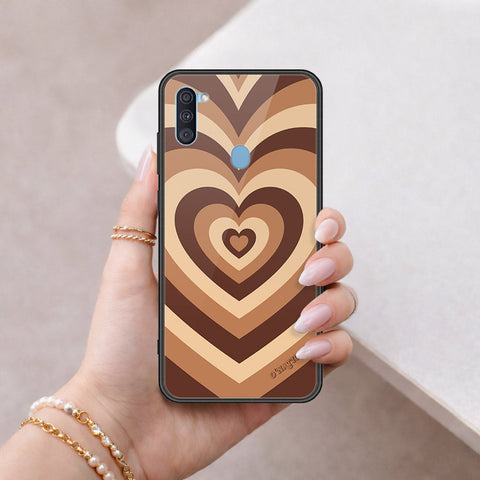 Samsung Galaxy M11 Cover - O'Nation Heartbeat Series - HQ Ultra Shine Premium Infinity Glass Soft Silicon Borders Case