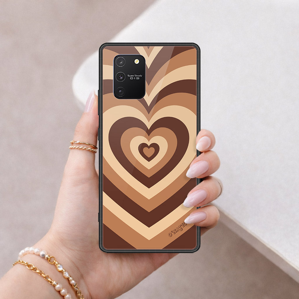 Samsung Galaxy S10 Lite Cover - O'Nation Heartbeat Series - HQ Ultra Shine Premium Infinity Glass Soft Silicon Borders Case