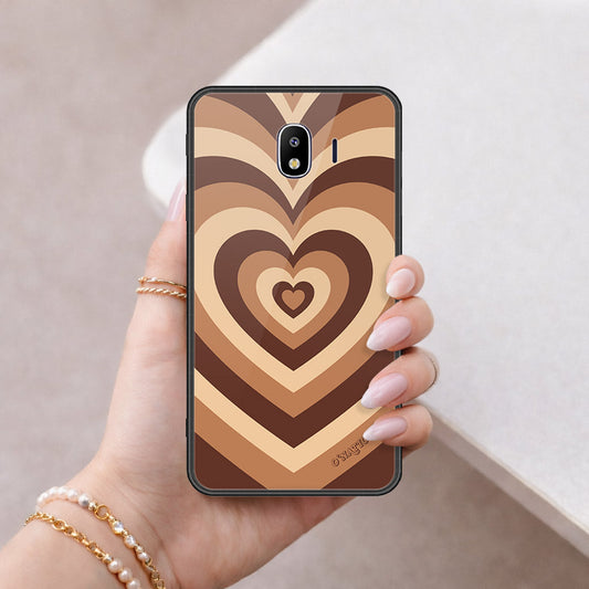 Samsung Galaxy J4 2018 Cover - O'Nation Heartbeat Series - HQ Ultra Shine Premium Infinity Glass Soft Silicon Borders Case