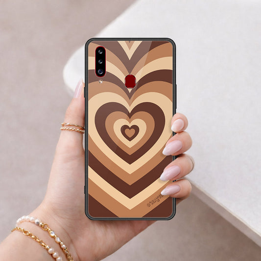 Samsung Galaxy A20s Cover - O'Nation Heartbeat Series - HQ Ultra Shine Premium Infinity Glass Soft Silicon Borders Case