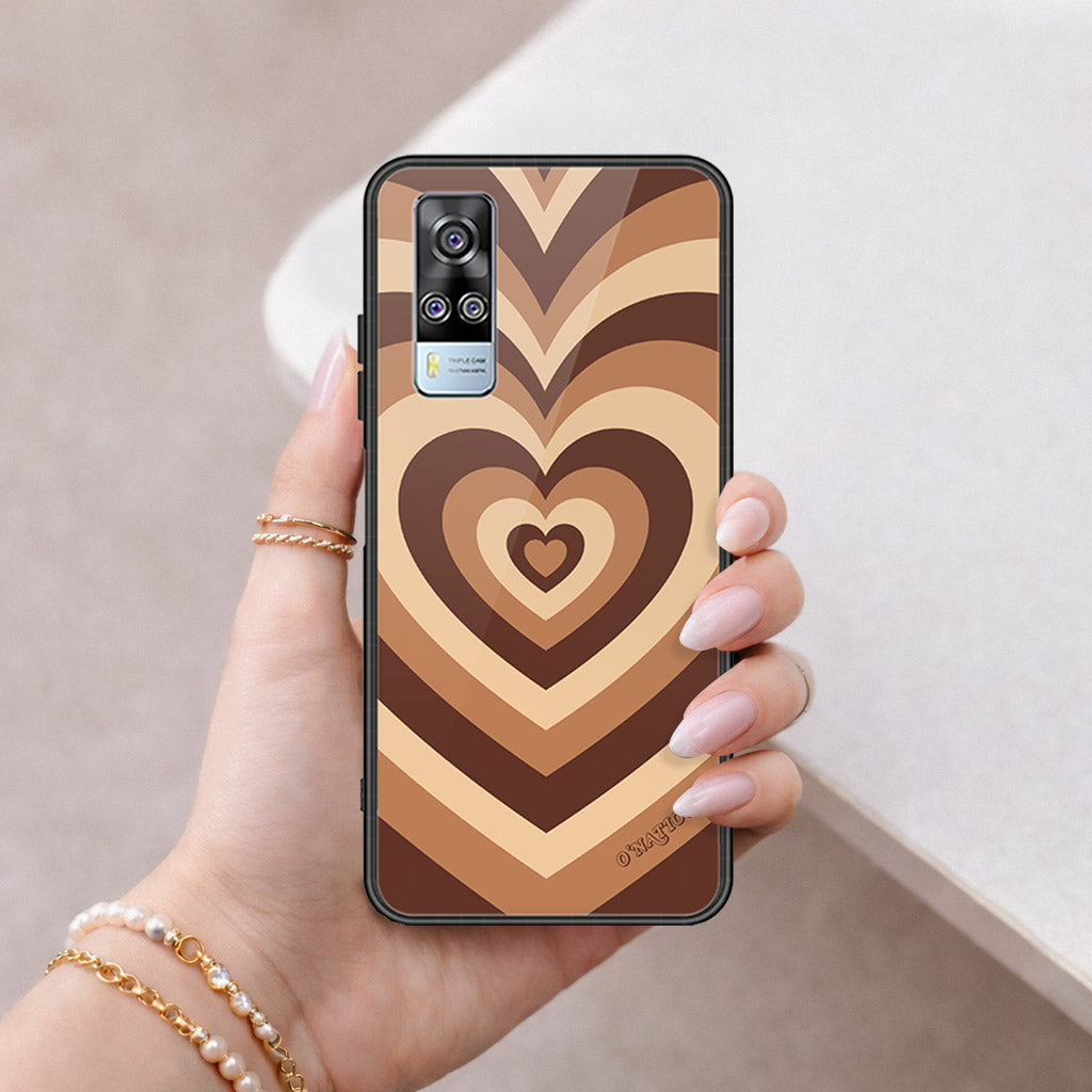 Vivo Y51s Cover - O'Nation Heartbeat Series - HQ Ultra Shine Premium Infinity Glass Soft Silicon Borders Case