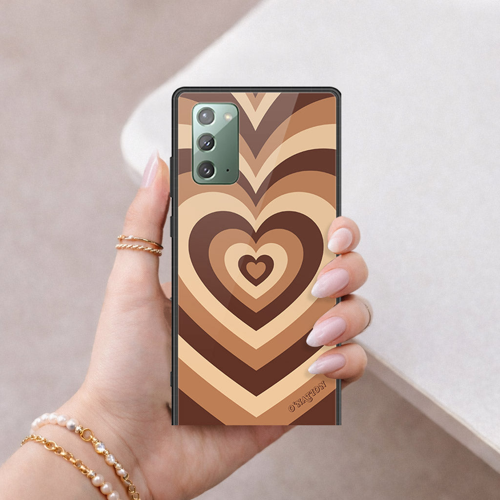 Samsung Galaxy Note 20 Cover - O'Nation Heartbeat Series - HQ Ultra Shine Premium Infinity Glass Soft Silicon Borders Case