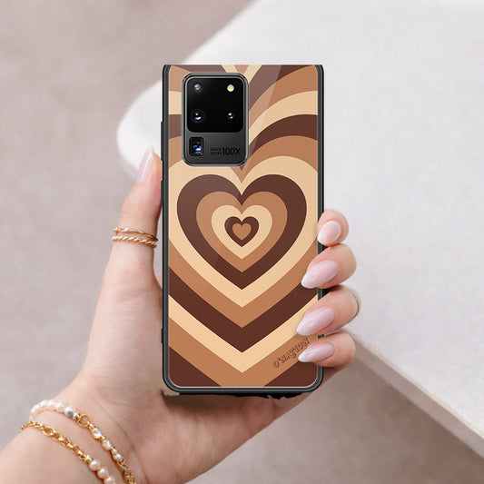Samsung Galaxy S20 Ultra Cover - O'Nation Heartbeat Series - HQ Ultra Shine Premium Infinity Glass Soft Silicon Borders Case