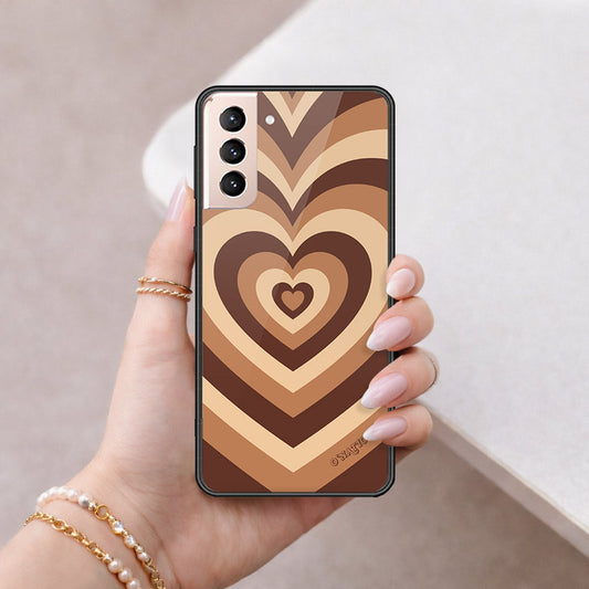 Samsung Galaxy S21 5G Cover - O'Nation Heartbeat Series - HQ Ultra Shine Premium Infinity Glass Soft Silicon Borders Case