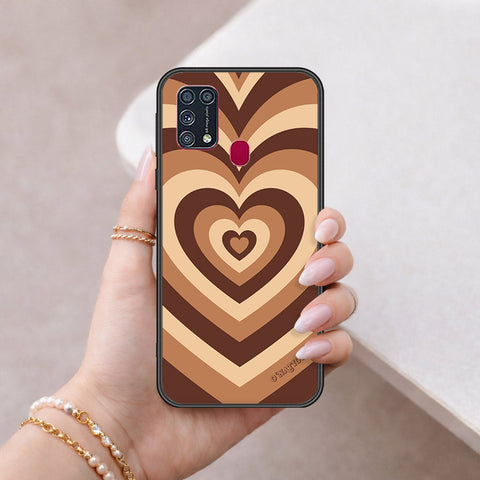 Samsung Galaxy M31 Cover - O'Nation Heartbeat Series - HQ Ultra Shine Premium Infinity Glass Soft Silicon Borders Case