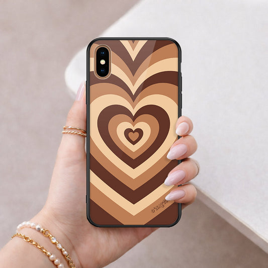 iPhone XS Max - O'Nation Heartbeat Series - HQ Ultra Shine Premium Infinity Glass Soft Silicon Borders Case