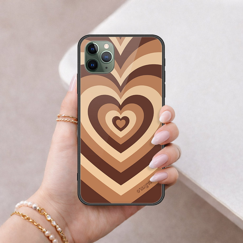iPhone 11 Pro Max - O'Nation Heartbeat Series - HQ Ultra Shine Premium Infinity Glass Soft Silicon Borders Case