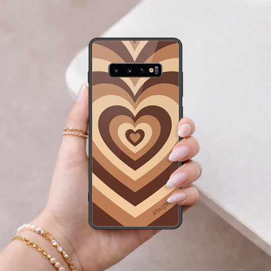 Samsung Galaxy S10 Plus Cover - O'Nation Heartbeat Series - HQ Ultra Shine Premium Infinity Glass Soft Silicon Borders Case