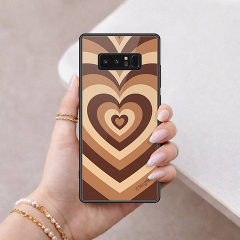 Samsung Galaxy Note 8 Cover - O'Nation Heartbeat Series - HQ Ultra Shine Premium Infinity Glass Soft Silicon Borders Case