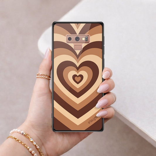Samsung Galaxy Note 9 Cover - O'Nation Heartbeat Series - HQ Ultra Shine Premium Infinity Glass Soft Silicon Borders Case