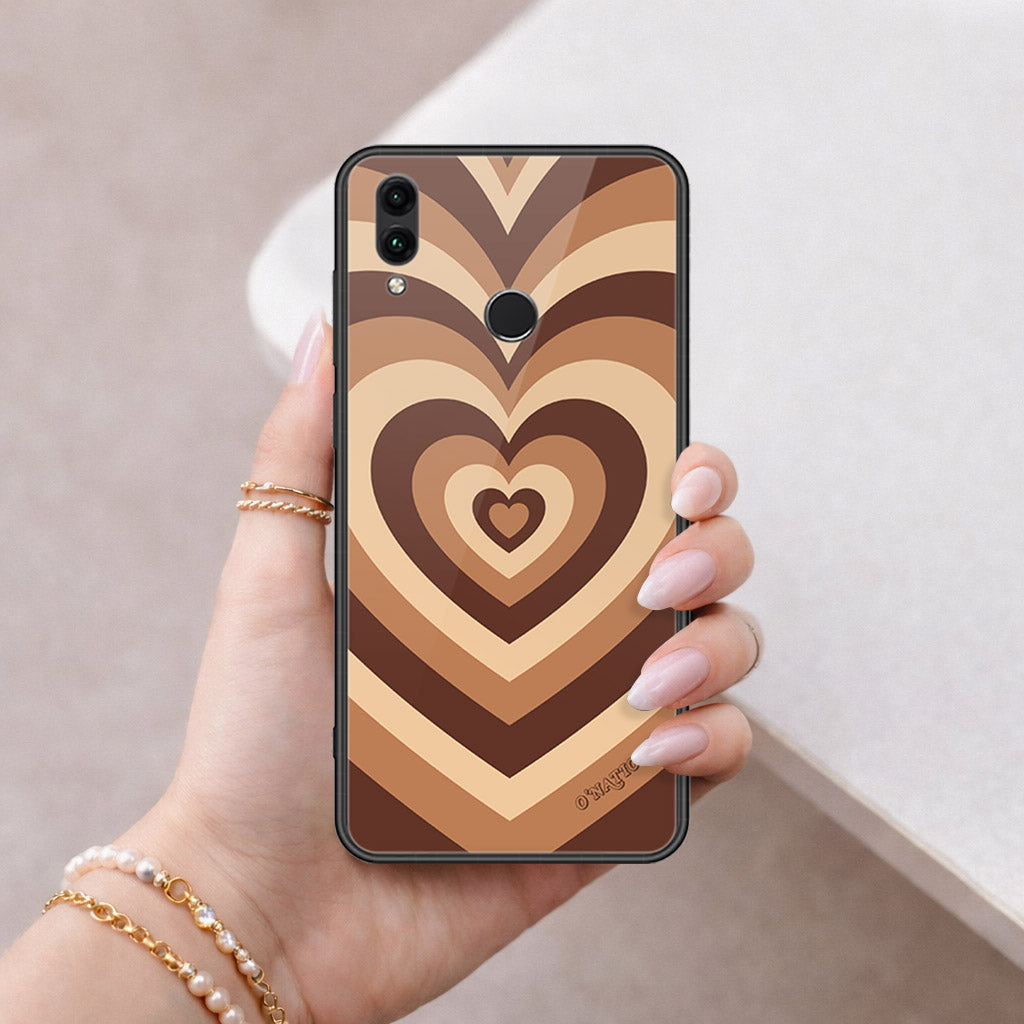 Huawei Honor 10 Lite Cover - O'Nation Heartbeat Series - HQ Ultra Shine Premium Infinity Glass Soft Silicon Borders Case