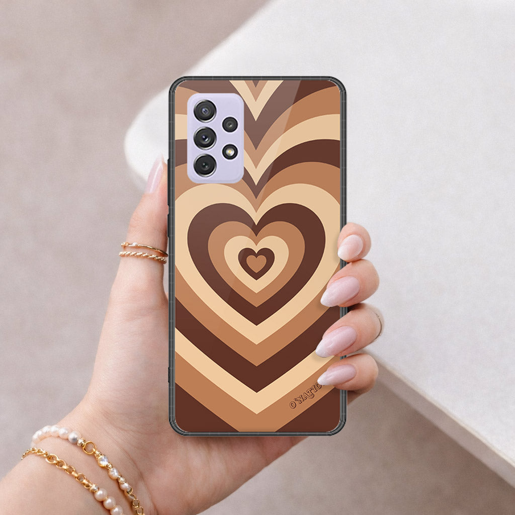 Samsung Galaxy A72 Cover - O'Nation Heartbeat Series - HQ Ultra Shine Premium Infinity Glass Soft Silicon Borders Case