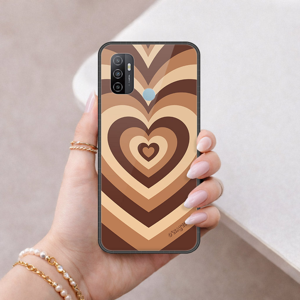 Oppo A53 Cover - O'Nation Heartbeat Series - HQ Ultra Shine Premium Infinity Glass Soft Silicon Borders Case