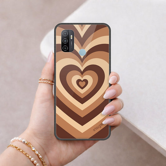 Oppo A53 Cover - O'Nation Heartbeat Series - HQ Ultra Shine Premium Infinity Glass Soft Silicon Borders Case