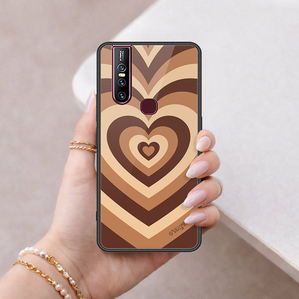 Vivo V15 Cover - O'Nation Heartbeat Series - HQ Ultra Shine Premium Infinity Glass Soft Silicon Borders Case