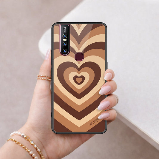 Vivo V15 Cover - O'Nation Heartbeat Series - HQ Ultra Shine Premium Infinity Glass Soft Silicon Borders Case
