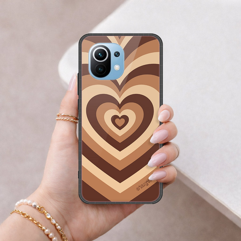 Xiaomi Mi 11 Cover - O'Nation Heartbeat Series - HQ Ultra Shine Premium Infinity Glass Soft Silicon Borders Case