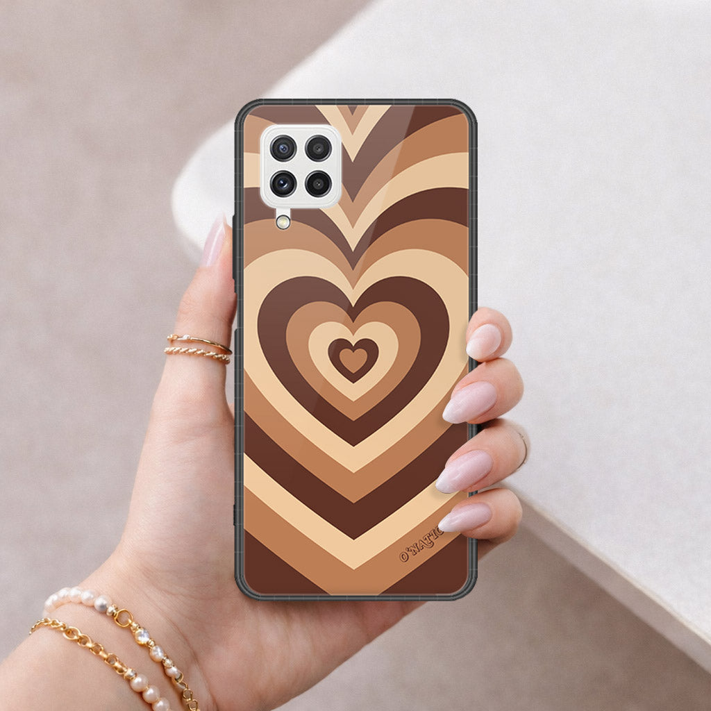 Samsung Galaxy M32 Cover - O'Nation Heartbeat Series - HQ Ultra Shine Premium Infinity Glass Soft Silicon Borders Case