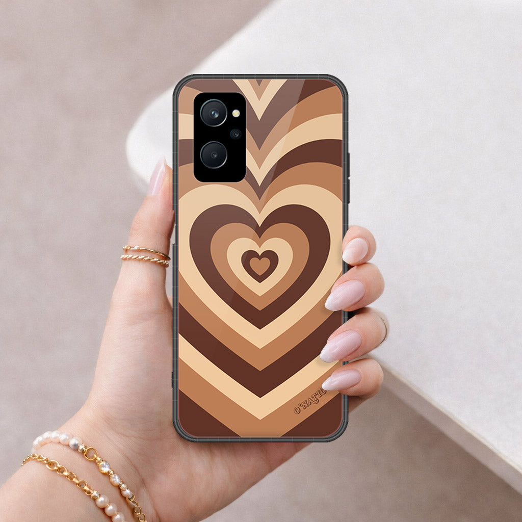 Realme 9i Cover - O'Nation Heartbeat Series - HQ Ultra Shine Premium Infinity Glass Soft Silicon Borders Case