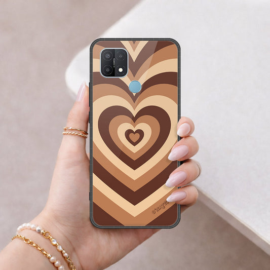 Oppo A15 Cover - O'Nation Heartbeat Series - HQ Ultra Shine Premium Infinity Glass Soft Silicon Borders Case