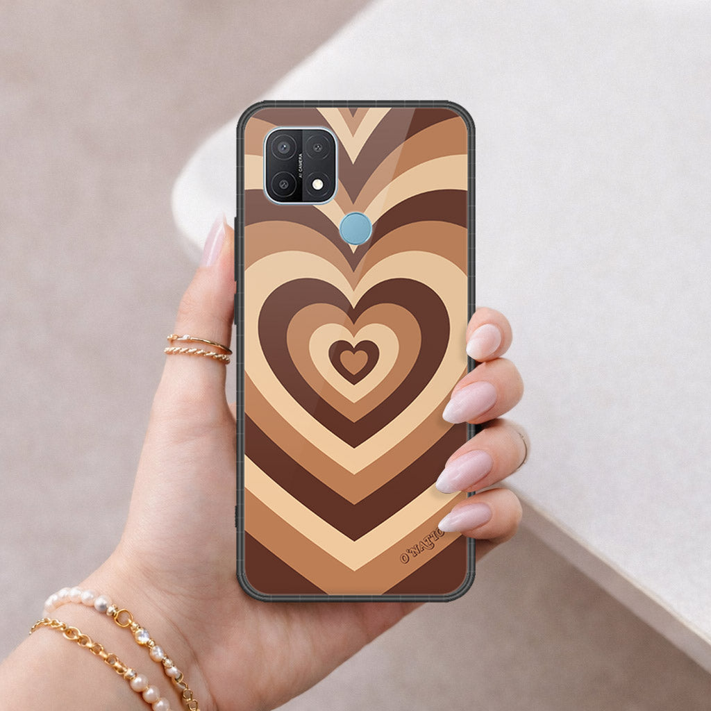 Oppo A15s Cover - O'Nation Heartbeat Series - HQ Ultra Shine Premium Infinity Glass Soft Silicon Borders Case