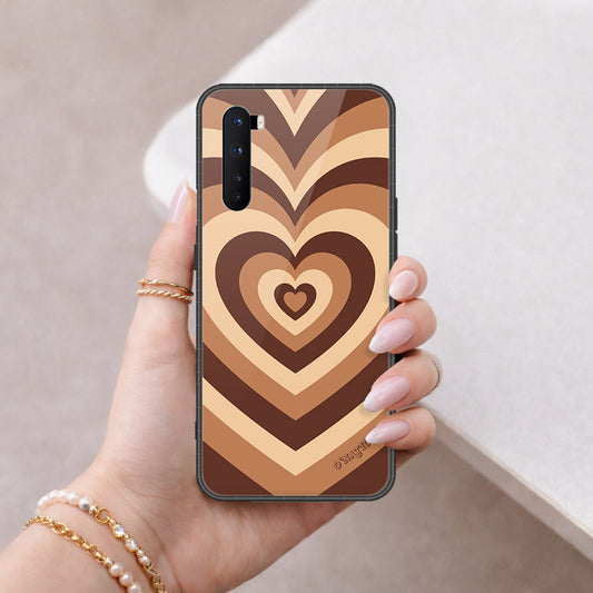 OnePlus Nord Cover - O'Nation Heartbeat Series - HQ Ultra Shine Premium Infinity Glass Soft Silicon Borders Case