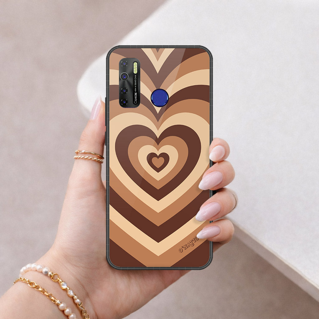 Infinix Hot 9 Pro Cover - O'Nation Heartbeat Series - HQ Ultra Shine Premium Infinity Glass Soft Silicon Borders Case