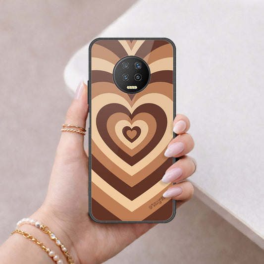 Infinix Note 7 Cover - O'Nation Heartbeat Series - HQ Ultra Shine Premium Infinity Glass Soft Silicon Borders Case