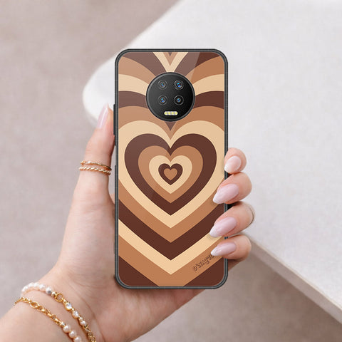 Infinix Note 7 Cover - O'Nation Heartbeat Series - HQ Ultra Shine Premium Infinity Glass Soft Silicon Borders Case