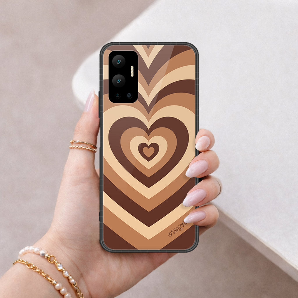 Infinix Hot 12 Cover - O'Nation Heartbeat Series - HQ Ultra Shine Premium Infinity Glass Soft Silicon Borders Case