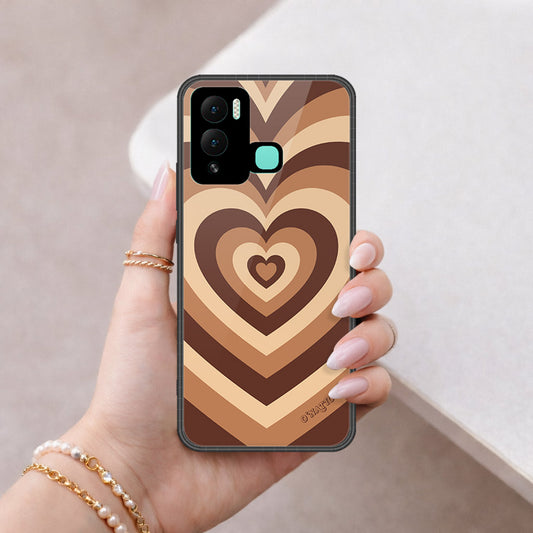 Infinix Hot 12 Play Cover - O'Nation Heartbeat Series - HQ Ultra Shine Premium Infinity Glass Soft Silicon Borders Case